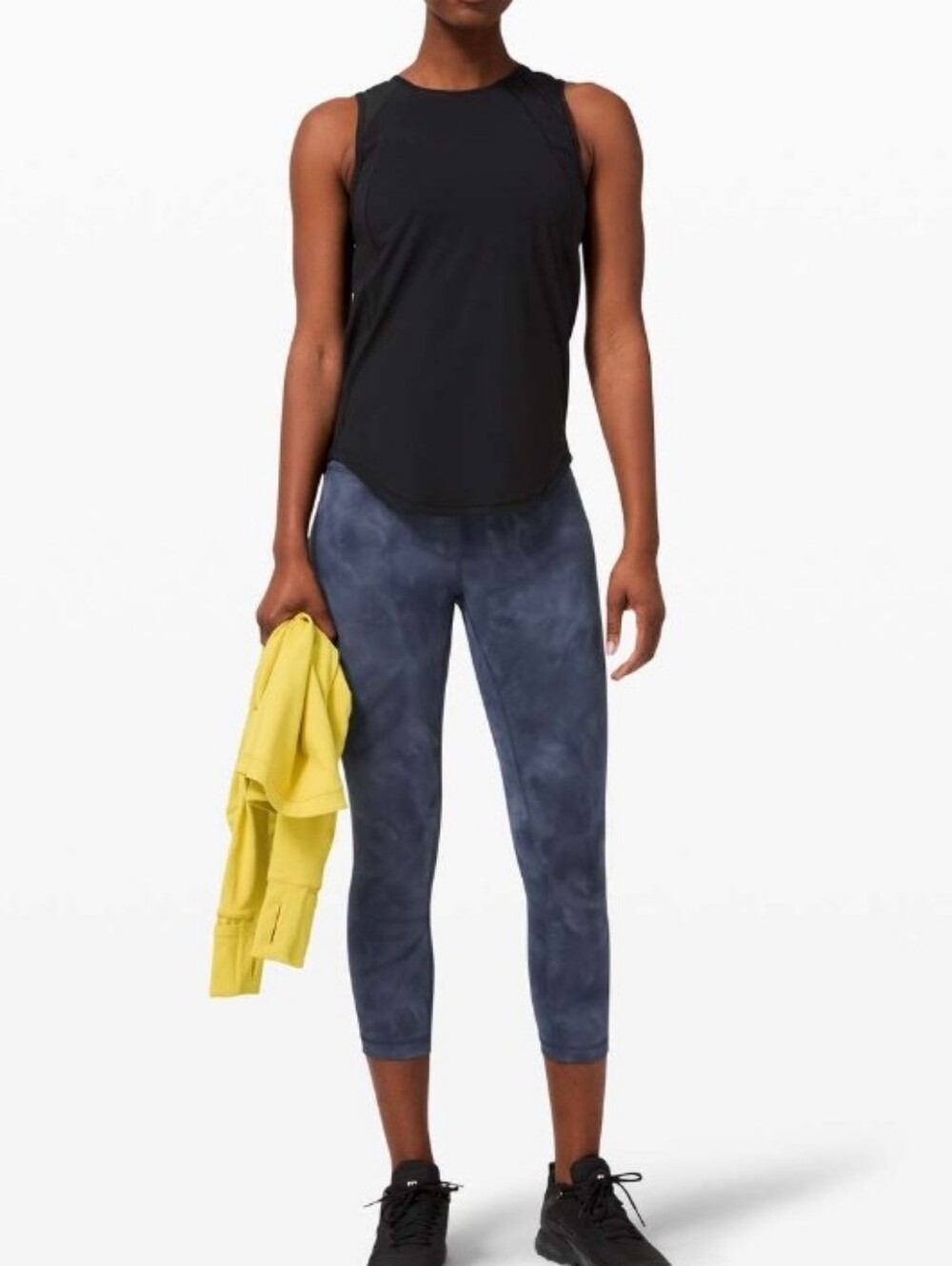 Lululemon Wunder Train High-Rise Diamond Dye Naval Blue Cropped Leggings Size: 2 - Picture 5 of 13